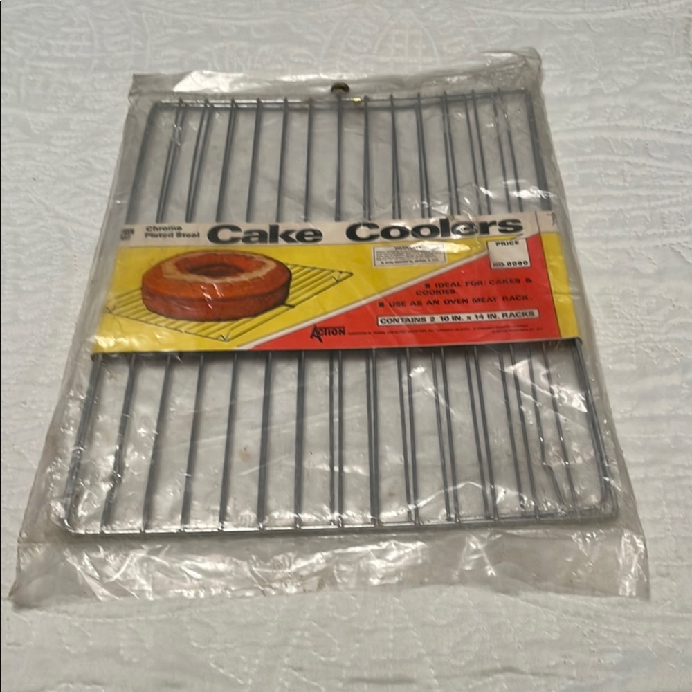 Vintage Set of 2 Chrome Cake Cookies or Meat Cooling Racks in Original Packaging